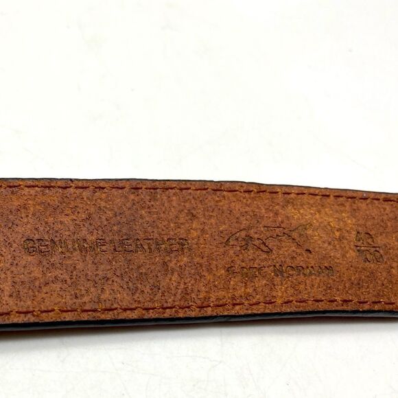 Greg Norman Men’s Brown Genuine Leather Braidered Belt Size 40/100 47,5”/46” - Picture 8 of 8